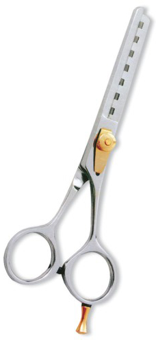 Professional Thinning Scissor. One Blade Teeth and One Blade Razor. Mirror Finish.