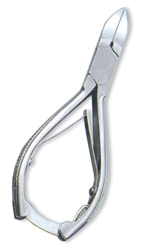 Nail Cutter, Double Spring w/lock. Mirror Finish.