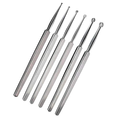 6 Fox Dermal Curettes Surgical ENT Medical Instruments 1, 2, 3, 4, 5, 6 mm