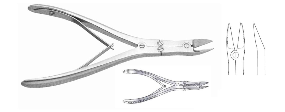 McIndoe Bone Cutting Forceps Double Action 7 1/2″ Slightly Angled