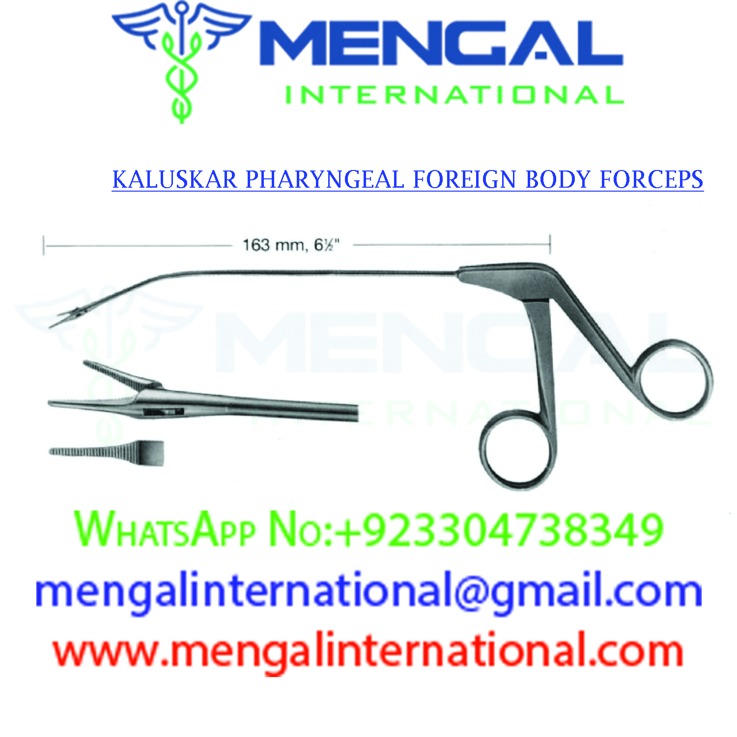 KALUSKAR PHARYNGEAL FOREIGN BODY FORCEPS