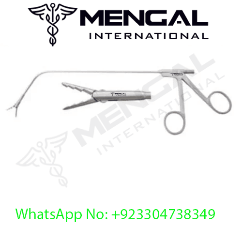 Laryngeal Forceps,Tubular Model,Curved,Alligator