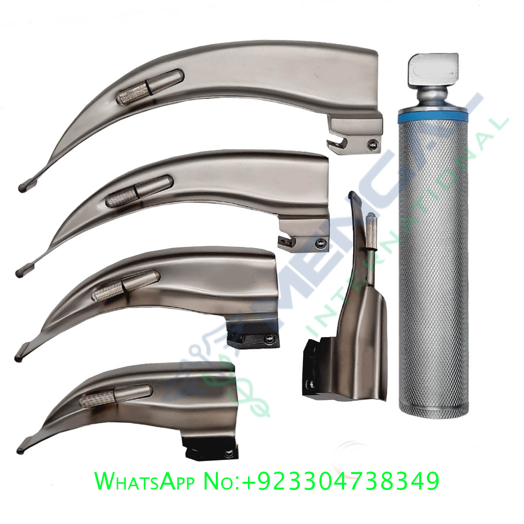 Laryngoscope Macintosh Fiber Optic Intubations Kit Examination Diagnostic