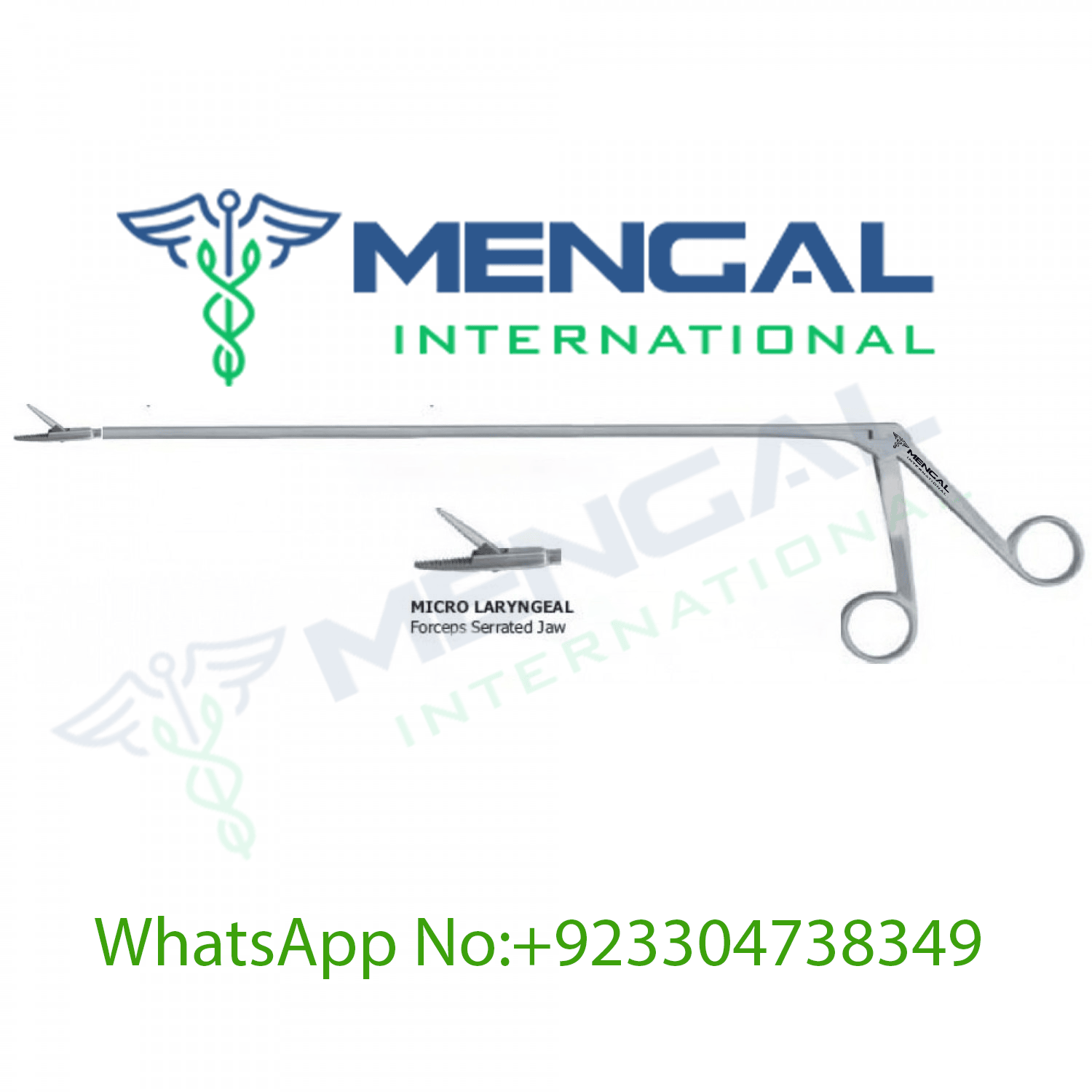 Micro Laryngeal Forceps Serrated Jaw