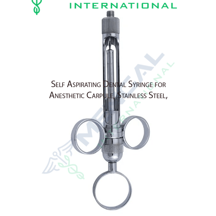 Self Aspirating Dental Syringe for Anesthetic Carpule