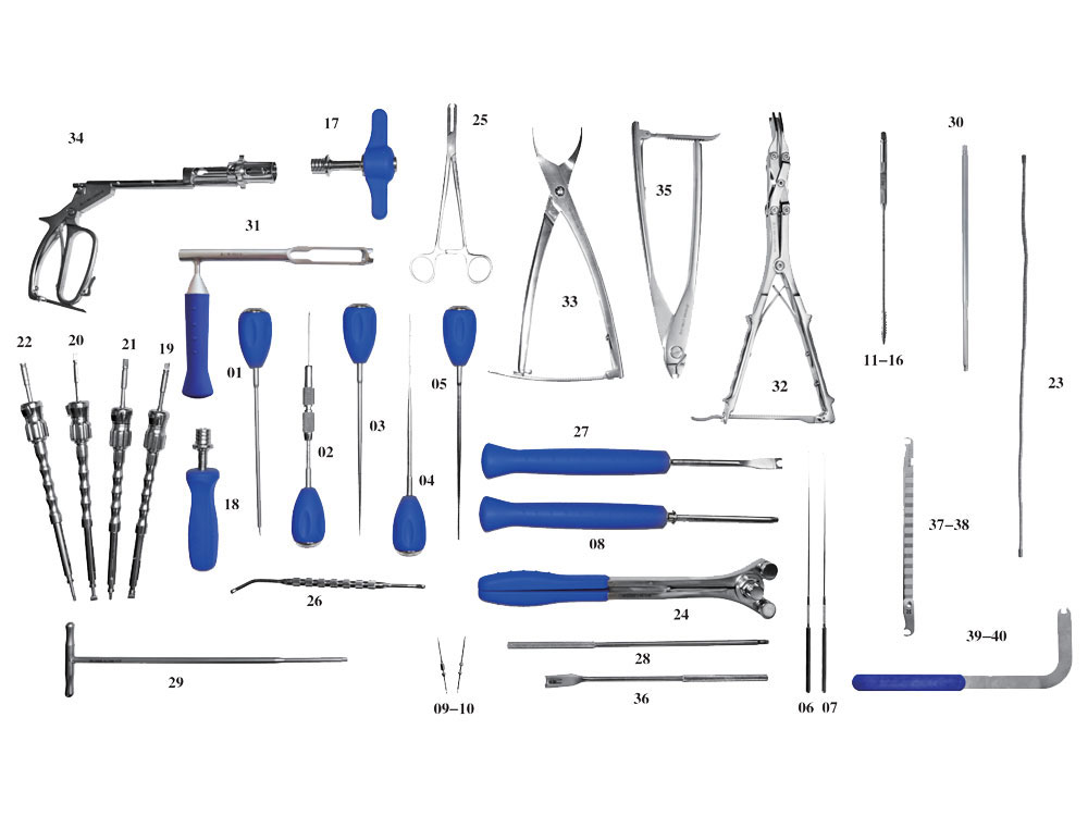 Instrument Set for Internal Spinal Fixation System (VI)