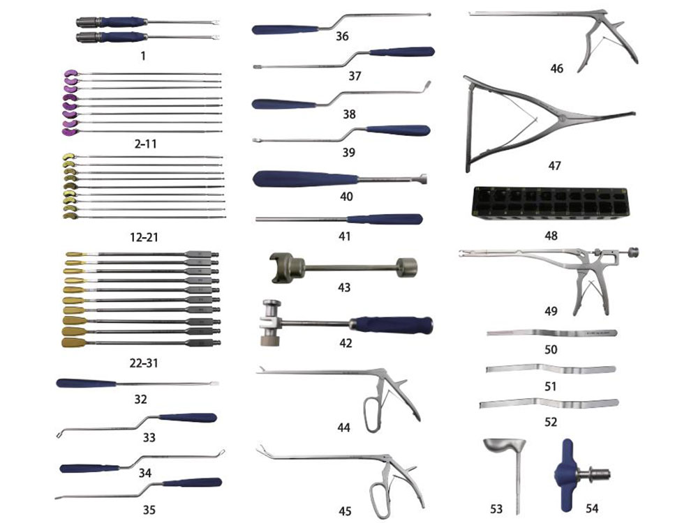 Instruments set for Internal Spinal Fixation System