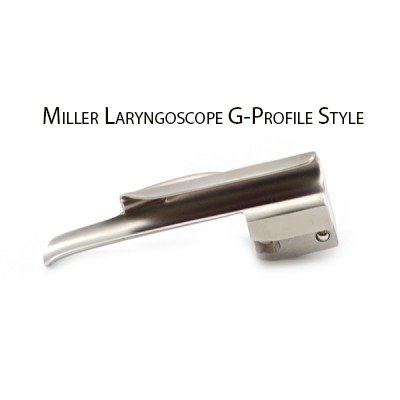 Miller Laryngoscope Set of 6 Blades 1 Handle Fiber Optic