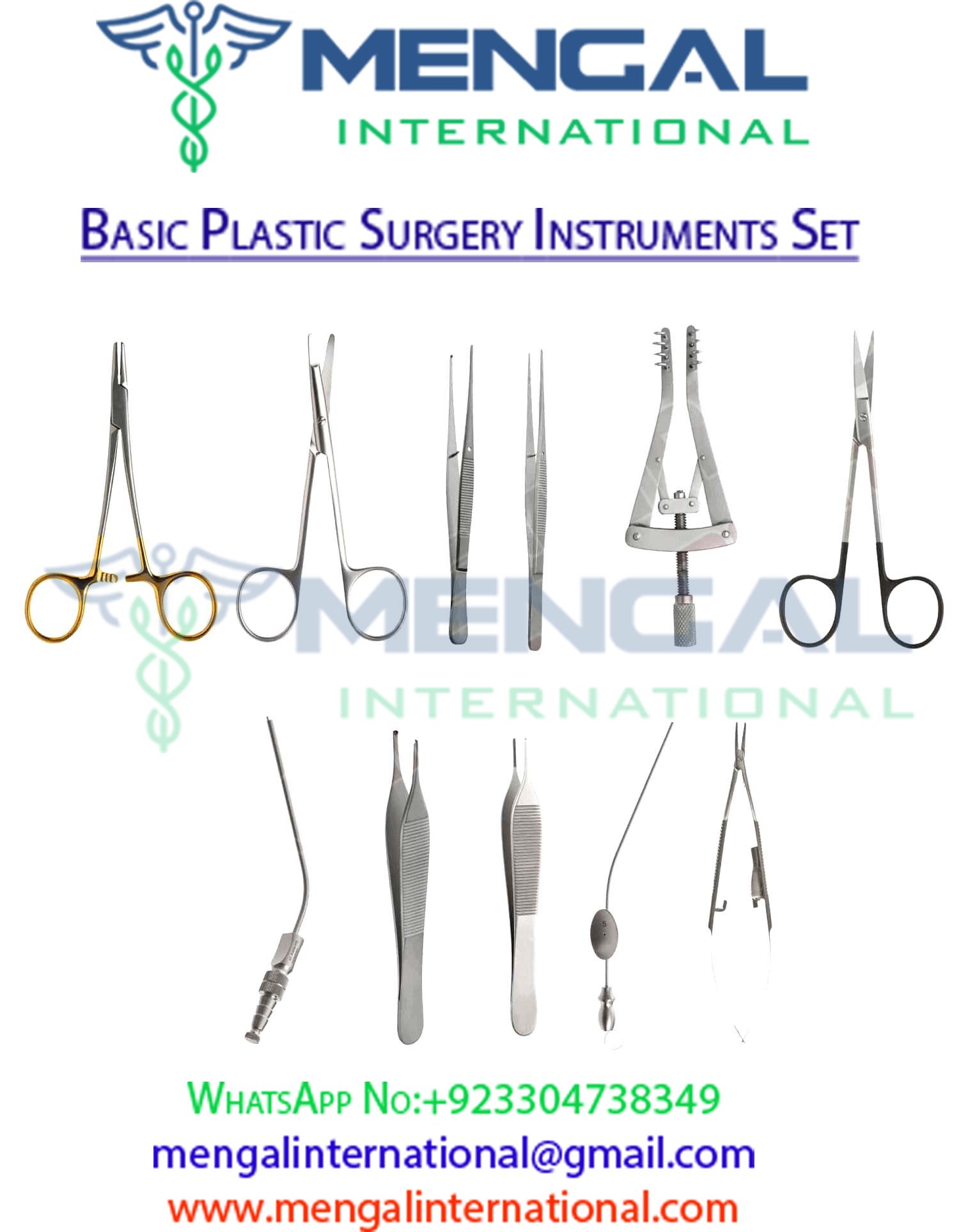 Basic Plastic Surgery Instruments Set