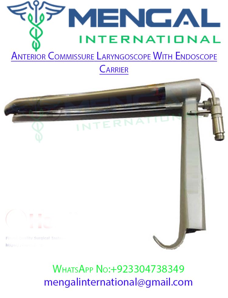 Anterior Commissure Laryngoscope With Endoscope Carrier