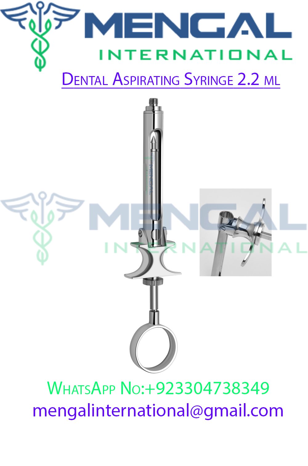 Dental Aspirating Syringe 2.2 ml