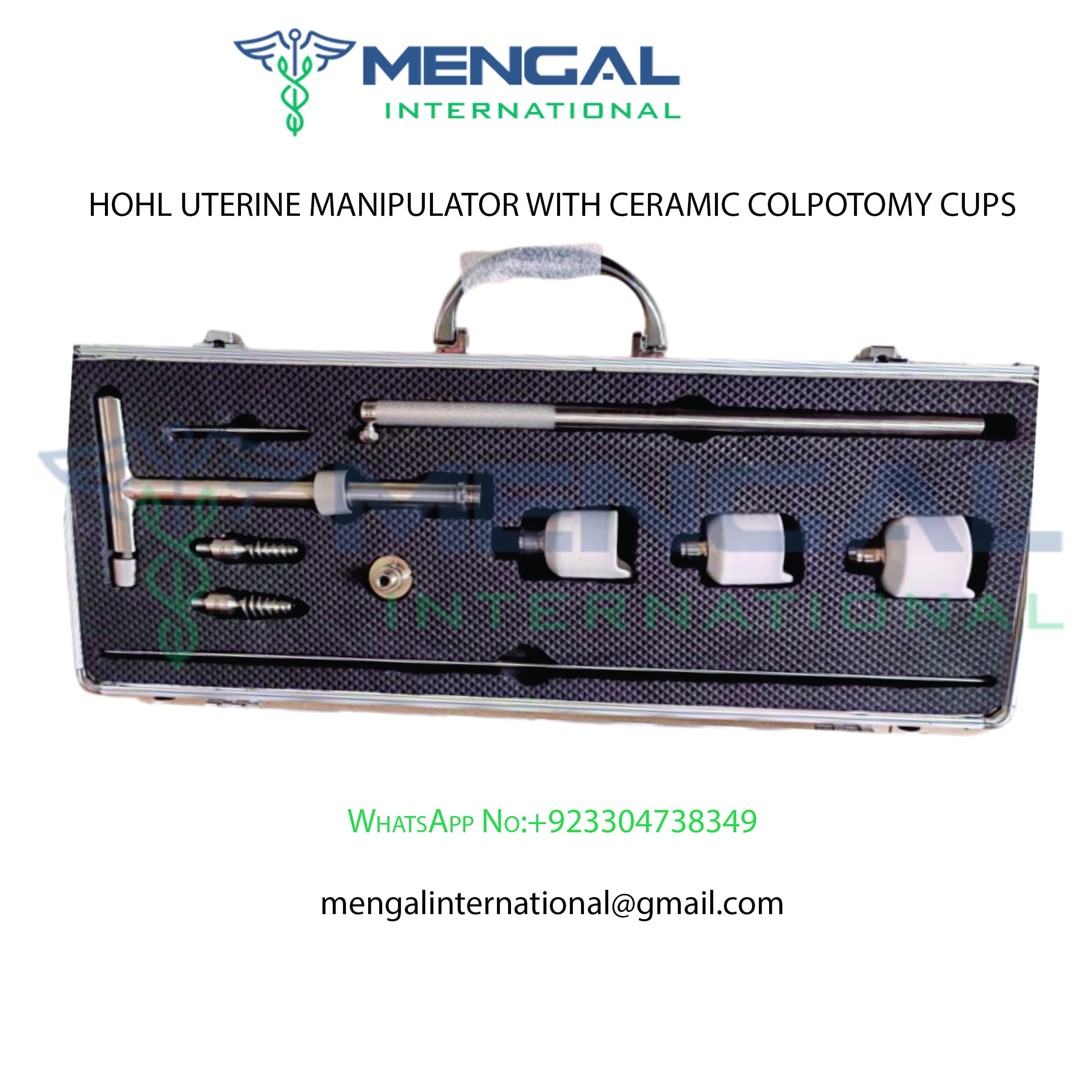 HOHL UTERINE MANIPULATOR WITH CERAMIC COLPOTOMY CUPS