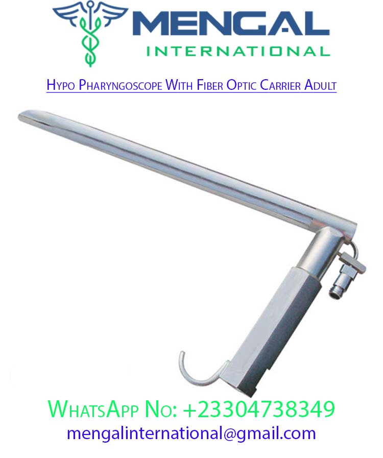 Hypo Pharyngoscope With Fiber Optic Carrier Adult