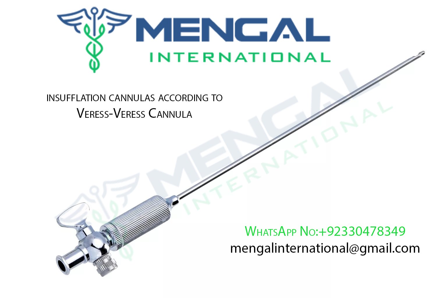 Insufflation cannulas according to Veress- Veress Cannula