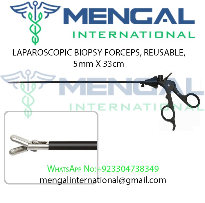 LAPAROSCOPIC BIOPSY FORCEPS, REUSABLE, 5MM X 33CM