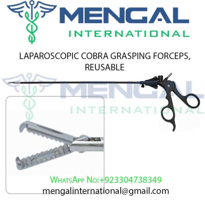 LAPAROSCOPIC COBRA GRASPING FORCEPS, REUSABLE