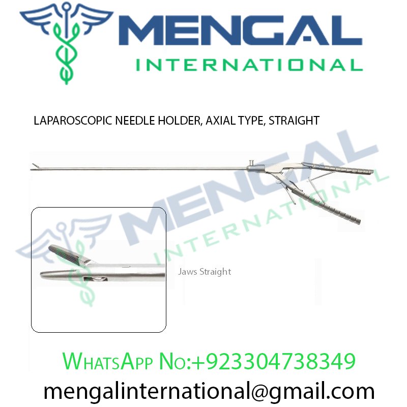 LAPAROSCOPIC NEEDLE HOLDER, AXIAL TYPE, STRAIGHT