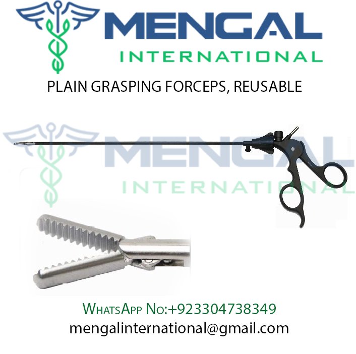 PLAIN GRASPING FORCEPS, REUSABLE