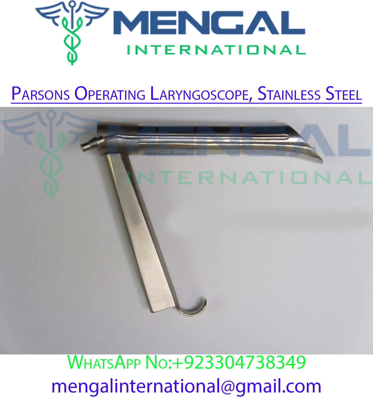 Parsons Operating Laryngoscope, Stainless Steel