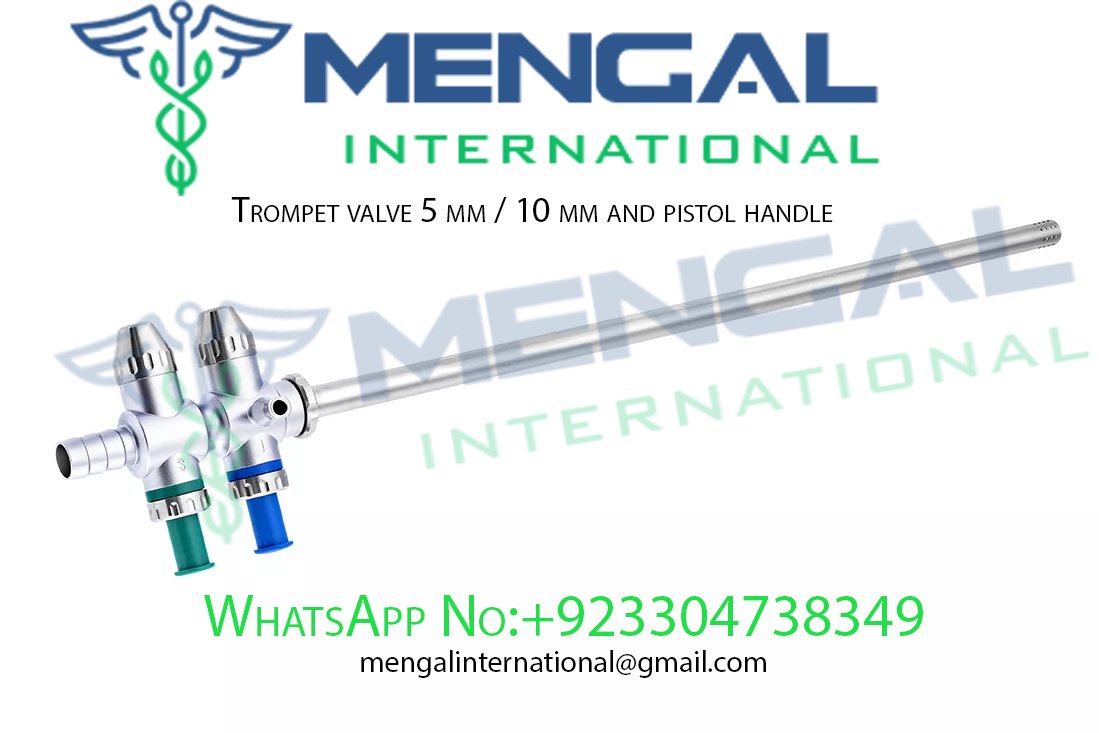 Trompet valve 5 mm / 10 mm and pistol handle-SUCTION AND IRRIGATION