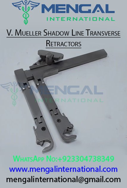 V. Mueller Shadow Line Transverse Retractors