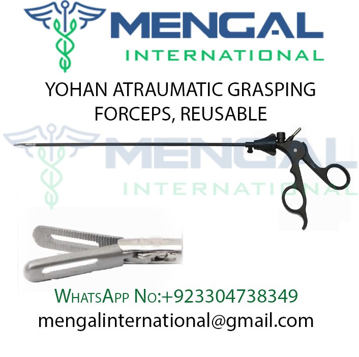 YOHAN ATRAUMATIC GRASPING FORCEPS, REUSABLE