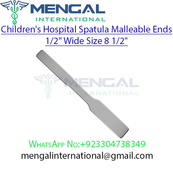 Children’s Hospital Spatula Malleable Ends 1/2″ Wide Size 8 1/2″