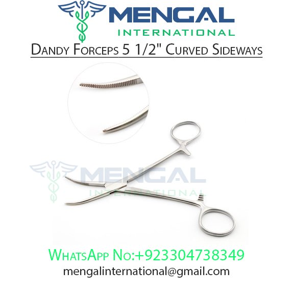 Dandy Forceps 5 1/2″ Curved Sideways