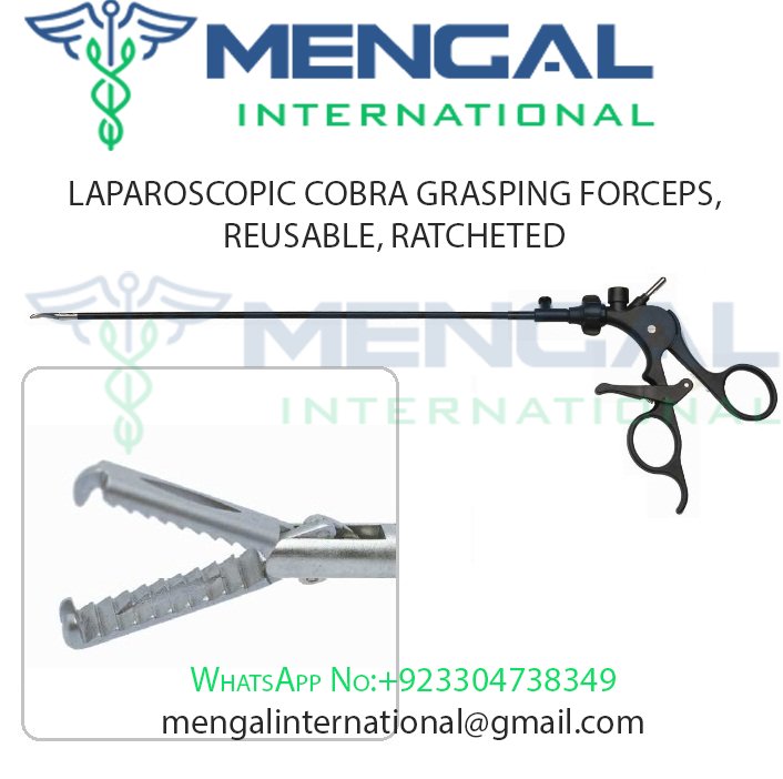 LAPAROSCOPIC COBRA GRASPING FORCEPS, REUSABLE