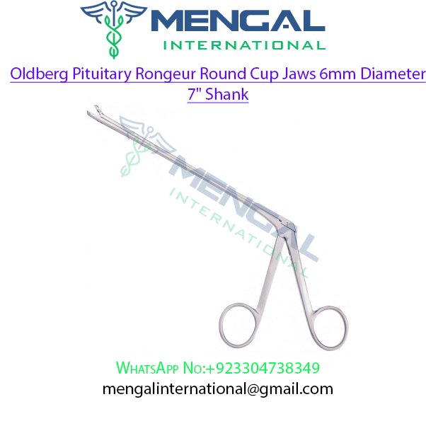 Oldberg Pituitary Rongeur Round Cup Jaws 6mm Diameter 7″ Shank