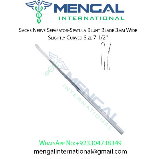 Sachs Nerve Separator-Spatula Blunt Blade 3mm Wide Slightly Curved