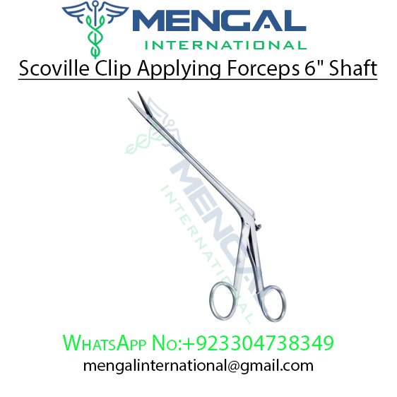 Scoville Clip Applying Forceps 6″ Shaft