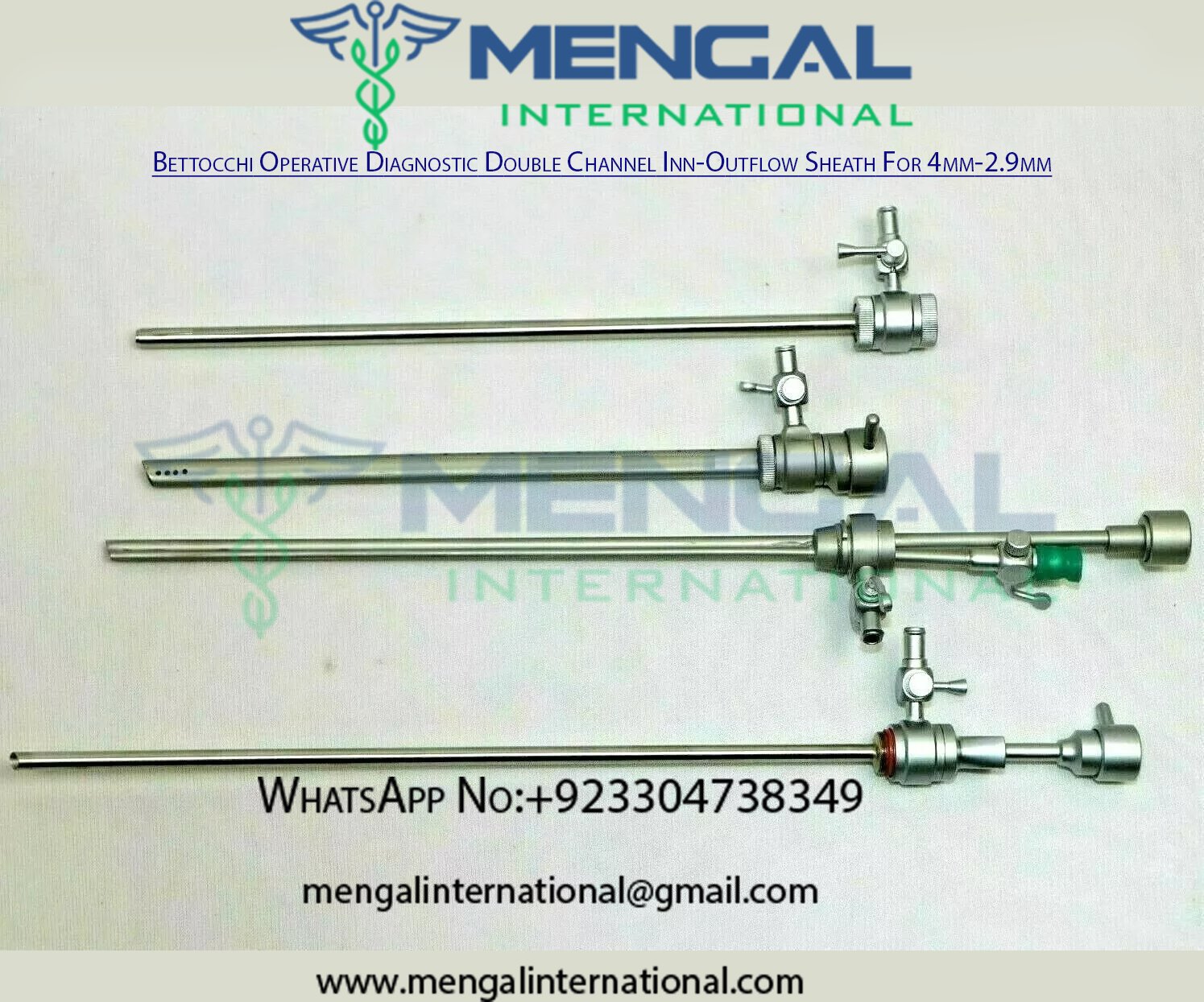 Bettocchi Operative Diagnostic Double Channel Inn-Outflow Sheath For 4mm-2.9mm