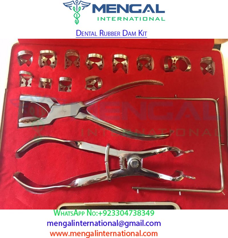 𝗗𝗲𝗻𝘁𝗮𝗹 𝗥𝘂𝗯𝗯𝗲𝗿 𝗗𝗮𝗺 𝗦𝗲𝘁/Rubber Dam Starter Kit with Frame Puncher Ivory Clamps/Rubber Dam Set/Rubber Dam Kit Premium Quality Rubber Dam Kit Dental Instrument/