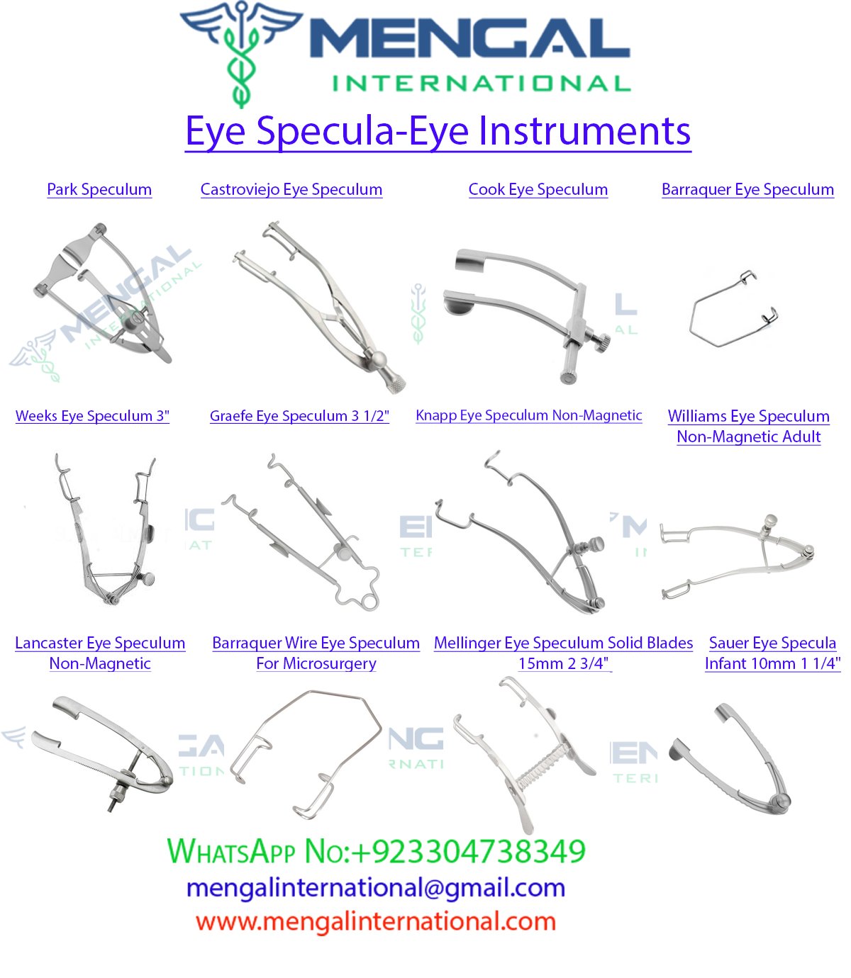 Eye Specula -Eye Instruments