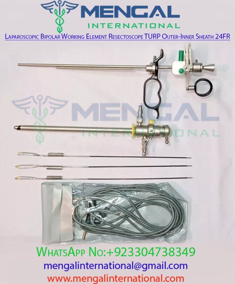 Laparoscopic Bipolar Working Element Resectoscope TURP Outer-Inner Sheath 24FR