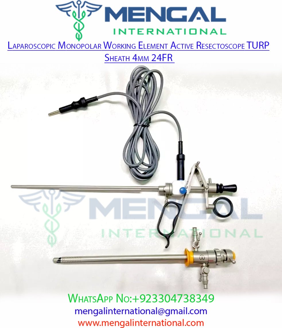 Laparoscopic Monopolar Working Element Active Resectoscope TURP Sheath 4mm 24FR