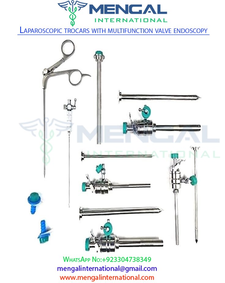 Laparoscopic trocars with multifunction valve endoscopy