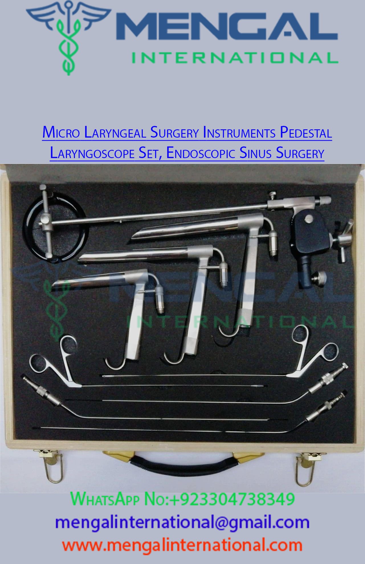 Micro Laryngeal Surgery Instruments Pedestal Laryngoscope Set/Endoscopic Sinus Surgery