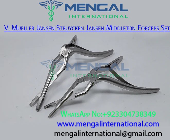 V. Mueller Jansen Struycken  Jansen Middleton Forceps Set