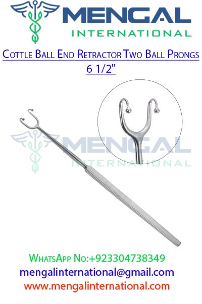 Cottle Ball End Retractor Two Ball Prongs 6 1/2″