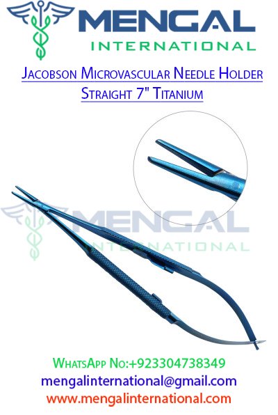 Jacobson Microvascular Needle Holder Straight 7″ Titanium