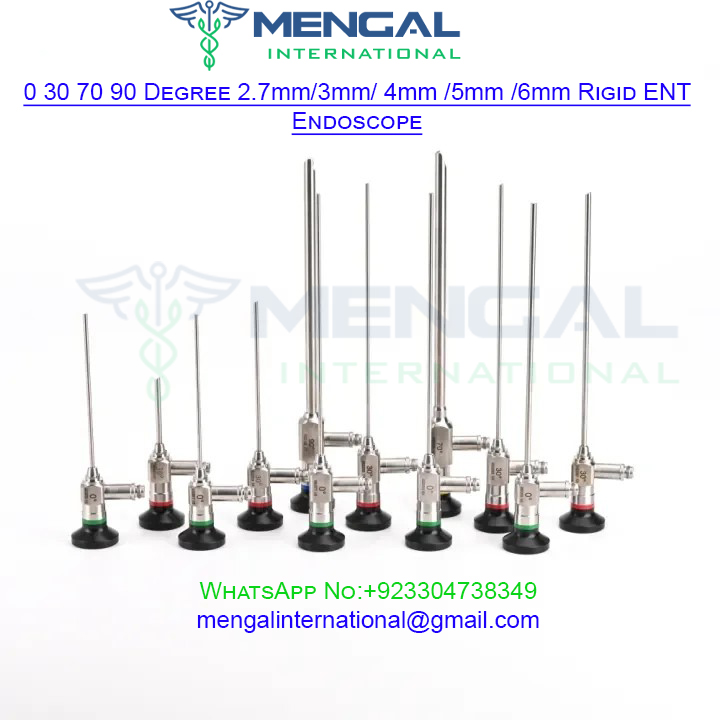 ENT Rigid Endoscope 0 30 70 90 Degree 2.7mm/3mm/ 4mm /5mm /6mm, Medical Surgical Grade Laparoscope Sinuscope Otoscope Laryngoscope