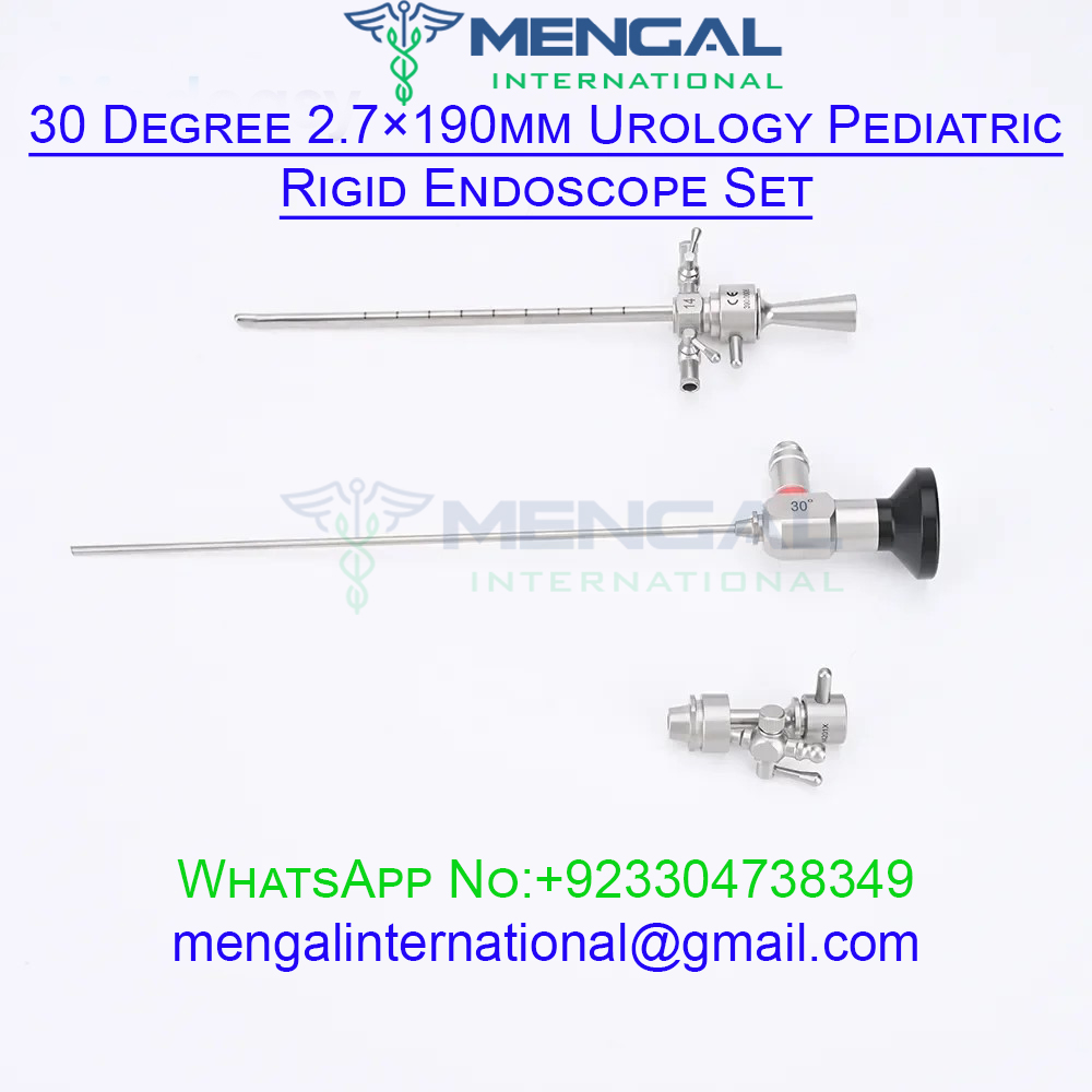 30 Degree 2.7×190mm Urology Pediatric Rigid Endoscope Set