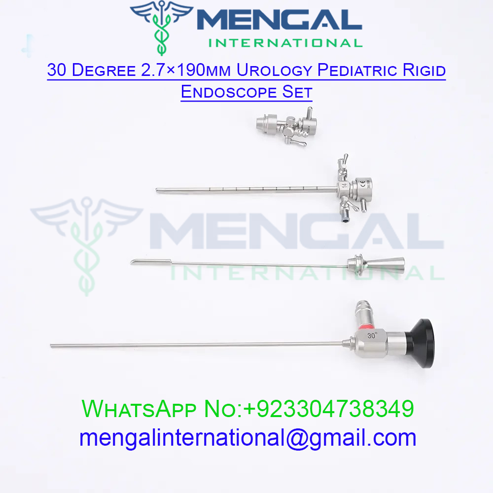 30 Degree 2.7×190mm Urology Pediatric Rigid Endoscope Set