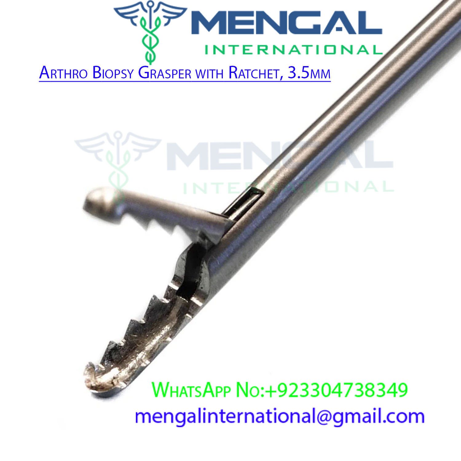 Arthro Biopsy Grasper with Ratchet, 3.5mm