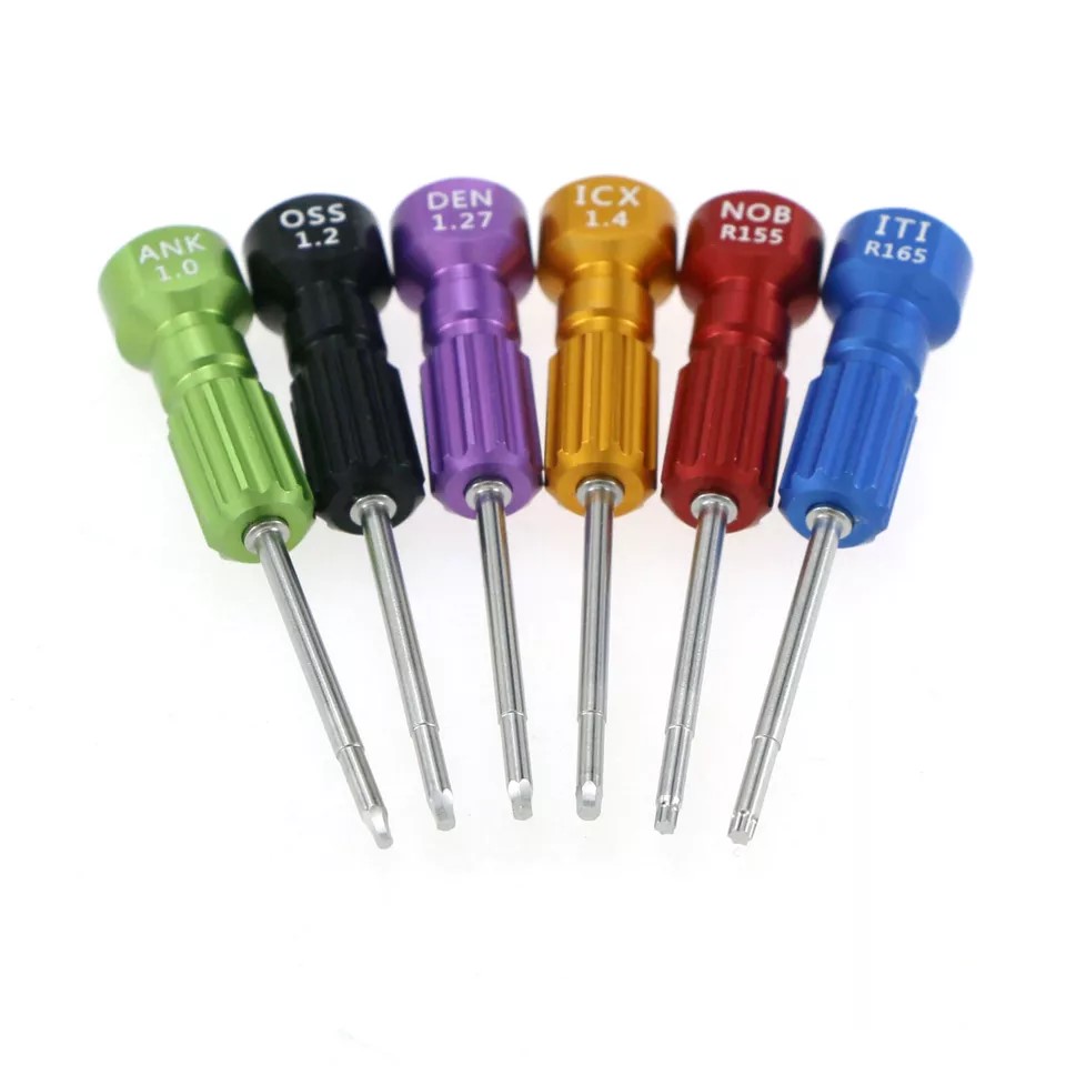 Dental Hand Screw Driver Kit Dental Lab Abutment Tools Screwdrivers Set 6/8Pcs