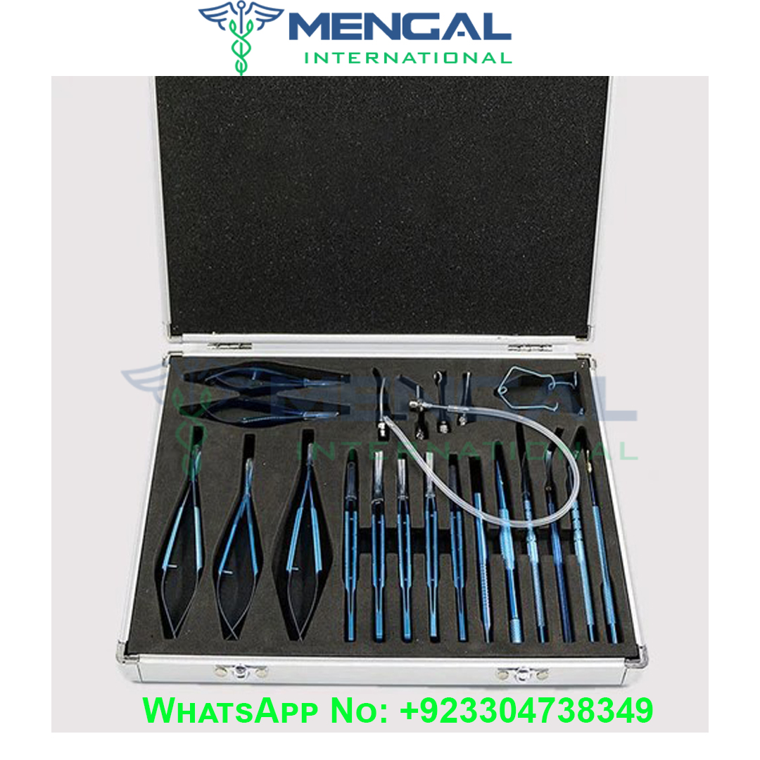 21 PCs Ophthalmic Cataract Eye Micro Surgery set and Intraocular Lens Implantation Surgery Surgical Instruments with case box