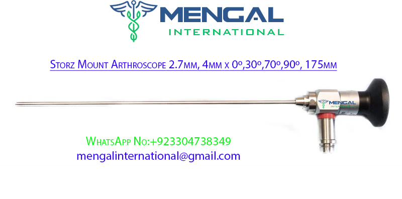 Storz Mount Arthroscope 2.7mm, 4mm x 0º,30º,70º, 175mm