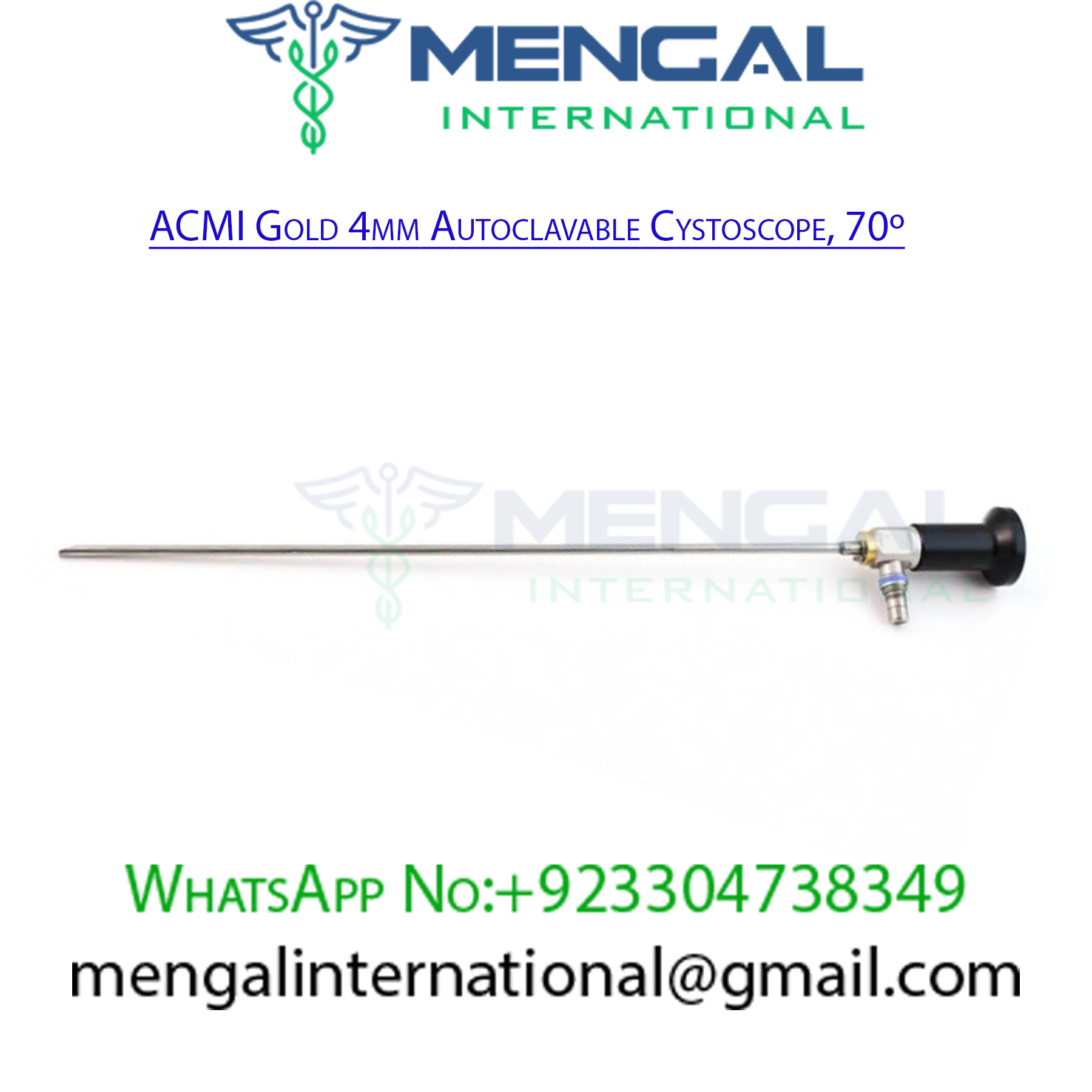 ACMI Gold 4mm Autoclavable Cystoscope, 70º